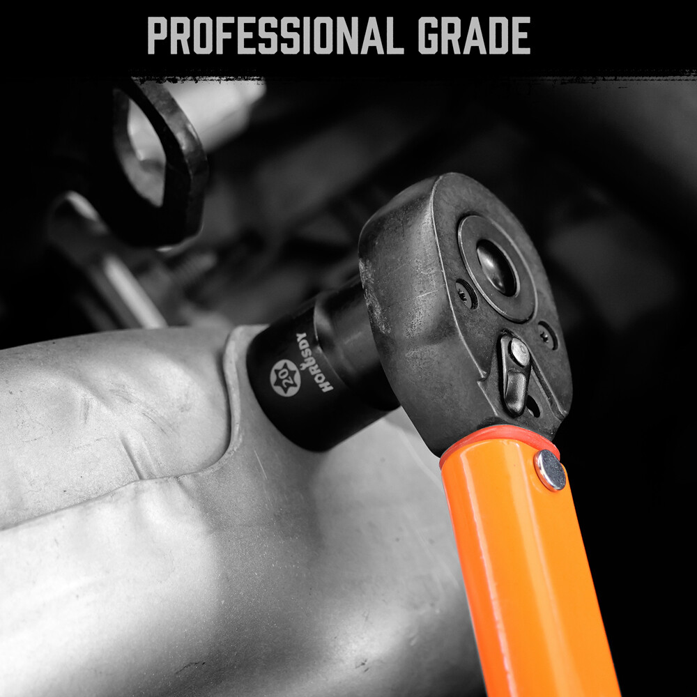 HORUSDY 31PC Torx Bit Socket& Female External Socket Set & Impact Socket Adapter