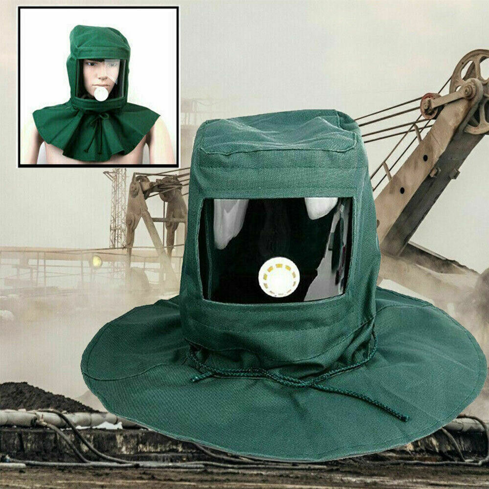Sand Blasting Tool Anti-wind Dustproof Hood Caps Protective Face Shield US