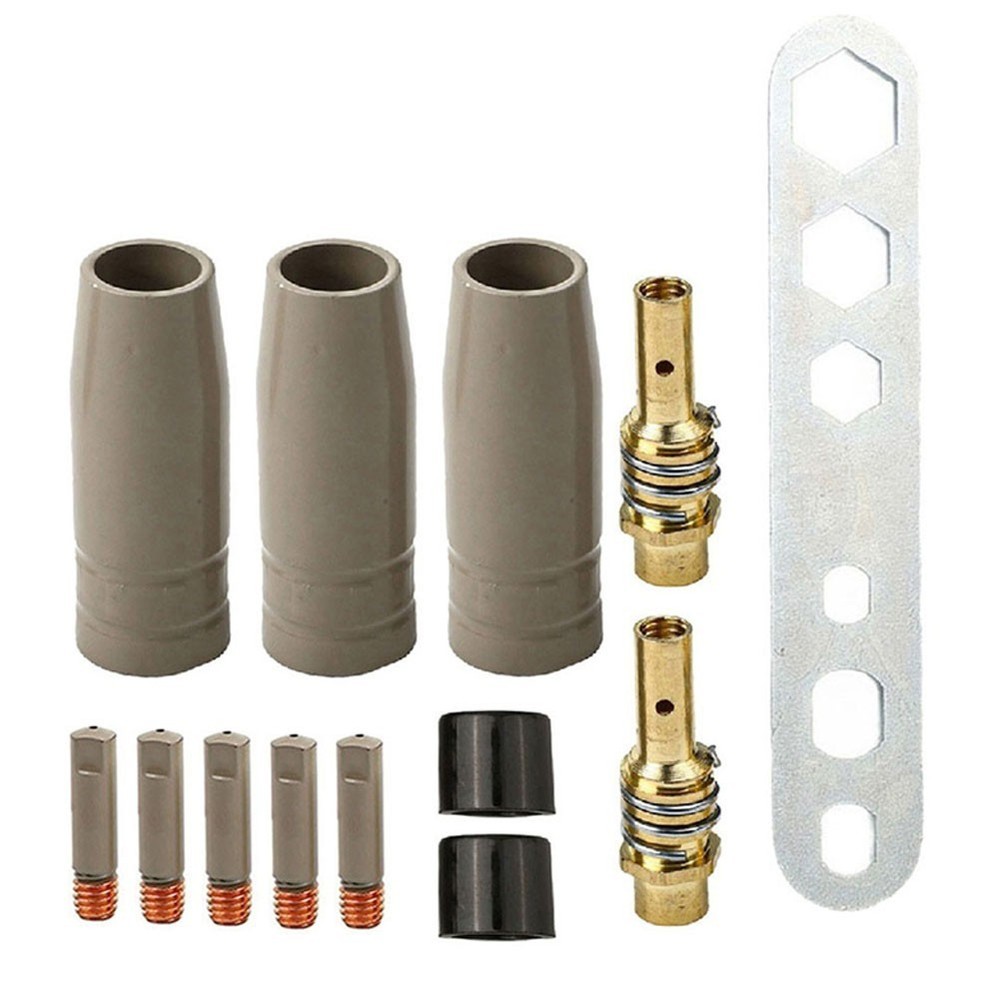 Welding Nozzle Coating Kit 13PCS Includes Tips Holders Insulators 1.2mm