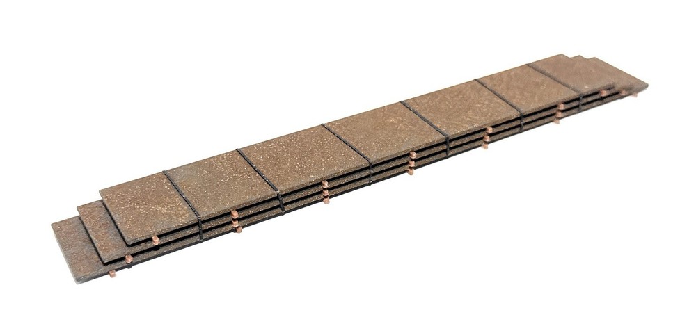 1:87 Ho Scale Rusty Flat Steel Load/decor- 3 plate stack (7in) (Real Rust)