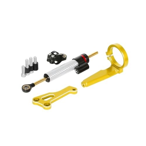 Monkey125 Steering Damper Stabilizer & Mounting Bracket Grip Compatible Gold