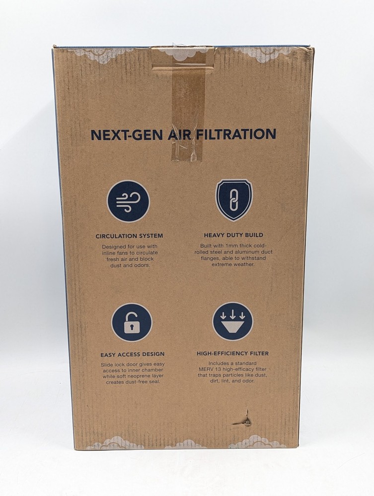 AC Infinity Inline Filter Box 4" w/ High Efficacy Filter (AC-AFB4) Black