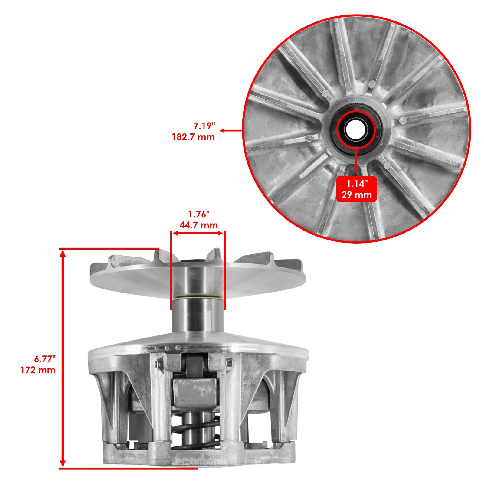 Caltric Primary Drive Clutch For Polaris RZR XP 900 2011-2013 1322971