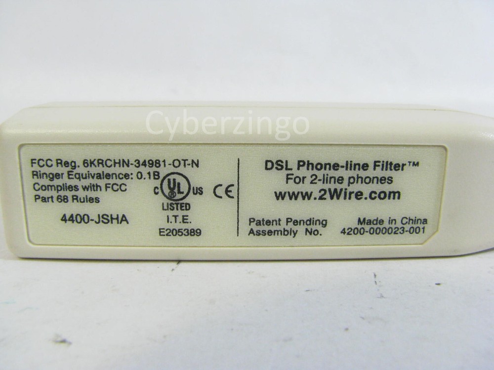 2Wire DSL Phone Line Filter PREOWNED