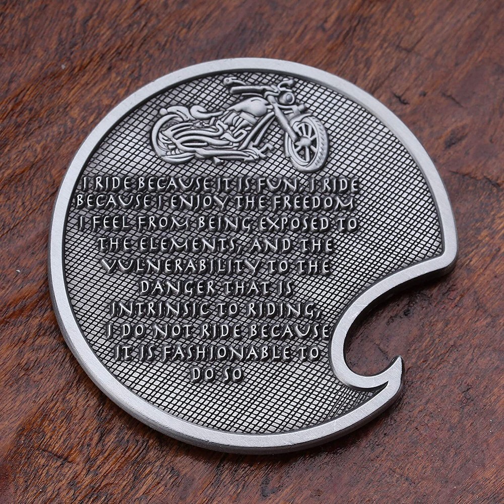 Motorcycle Creed Challenge Coin