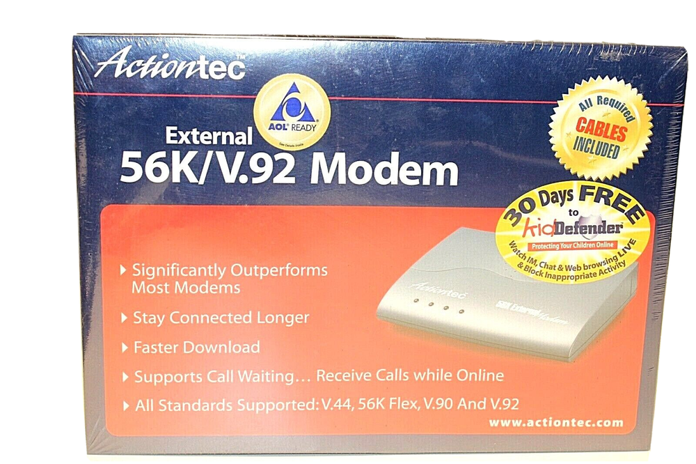 EXV9212-01 Actiontec 56K External Modem VINTAGE! NEW!~