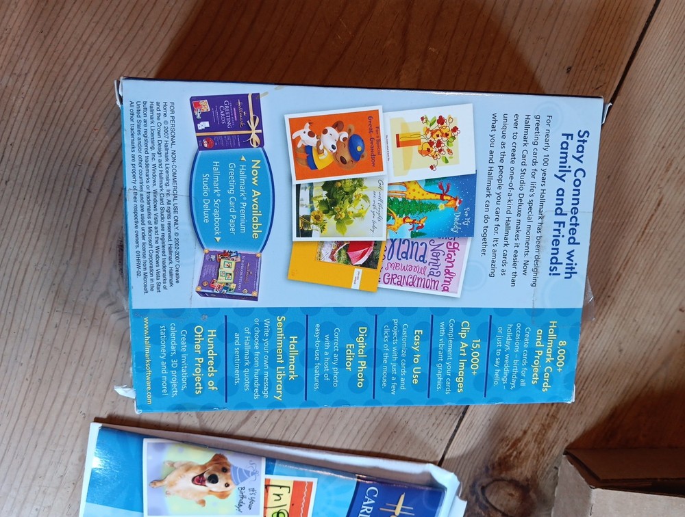 Hallmark Card Studio 2008 Deluxe Software Create Custom Cards + Scrapbook Studio