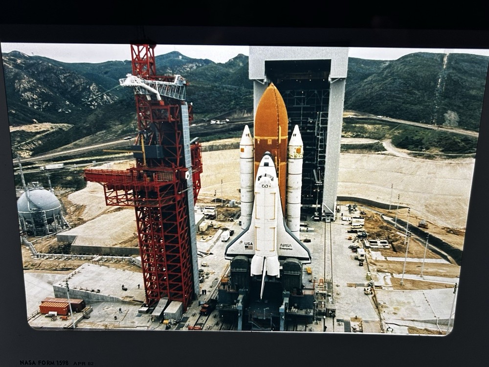 1985 NASA KSC Space Shuttle Enterprise Vandenberg CA Presentation Transparency