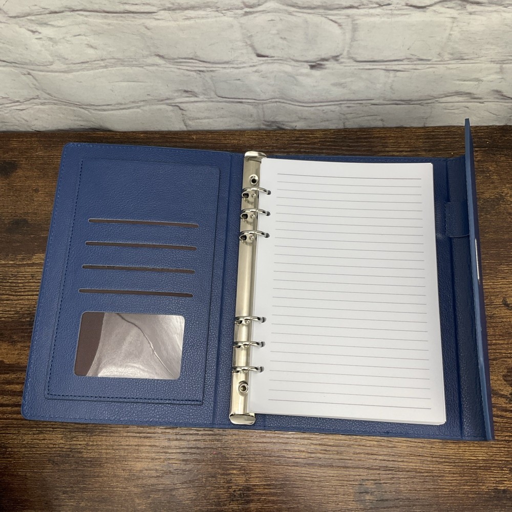 ESD With Gift Box, Blue Leather Planner Magnetic Strap, Pen Refill & Pen Set