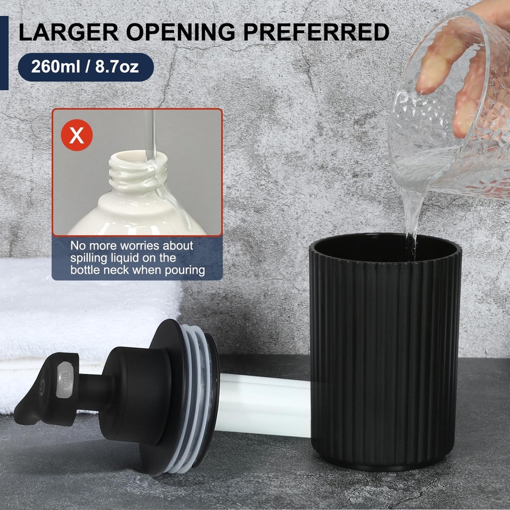 Automatic Soap Dispenser Foaming Touchless: 9oz Black Plastic Foam Type