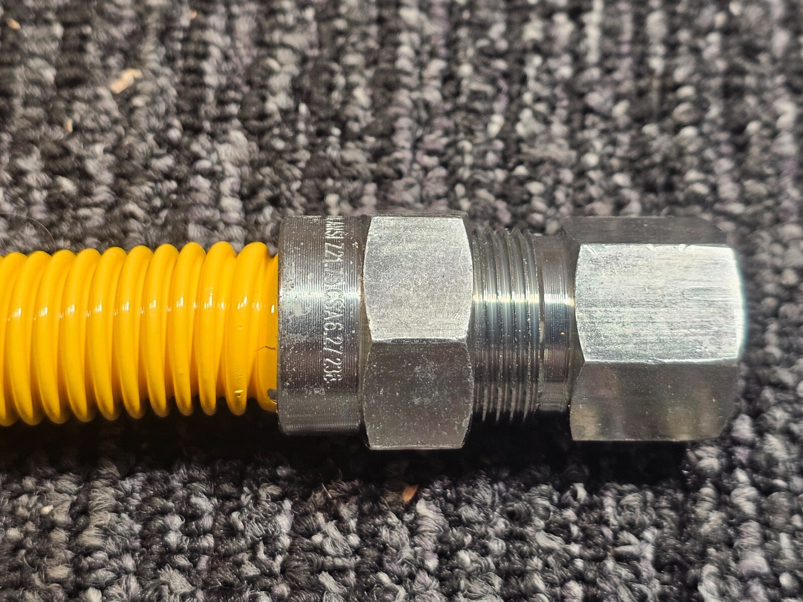 (QTY 5) Proline 1/2" MIP x 1/2" FIP x 24" Coated Stainless Steel Gas Connector