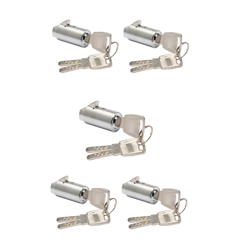 5 Keyed Different Brass Dimple Lock Cylinders for Vending Machine T-Handle