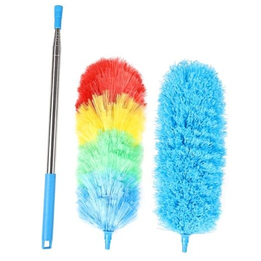 Rainbow Extendable Static Duster Reusable Microfiber Duster 32-100inch-3pcs