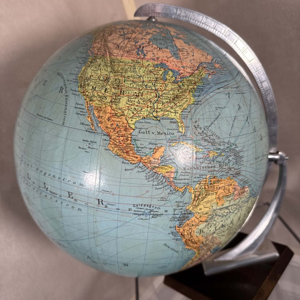 Vintage post-war German terrestrial globe - c. 1949