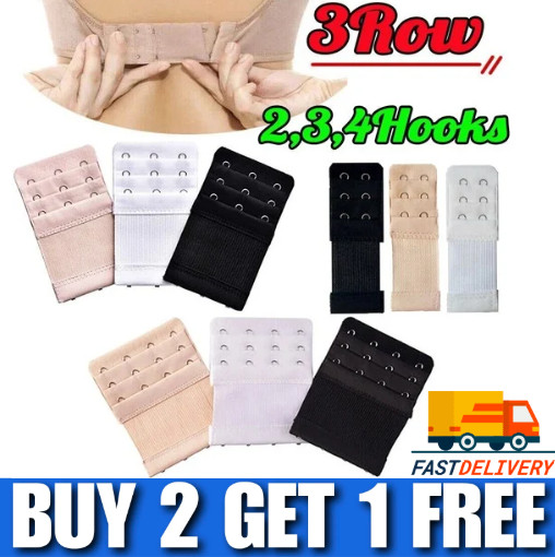 3ROW 2,3,4Hook Bra Extender Bra Strap Strapless Underwear Maternity Bra Extender