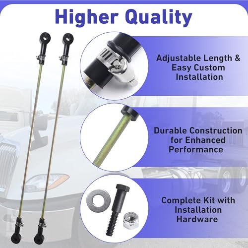 2-Pack Height Control Valve Adjustable Linkage Rod Kit 13.5-19.5",Compatible