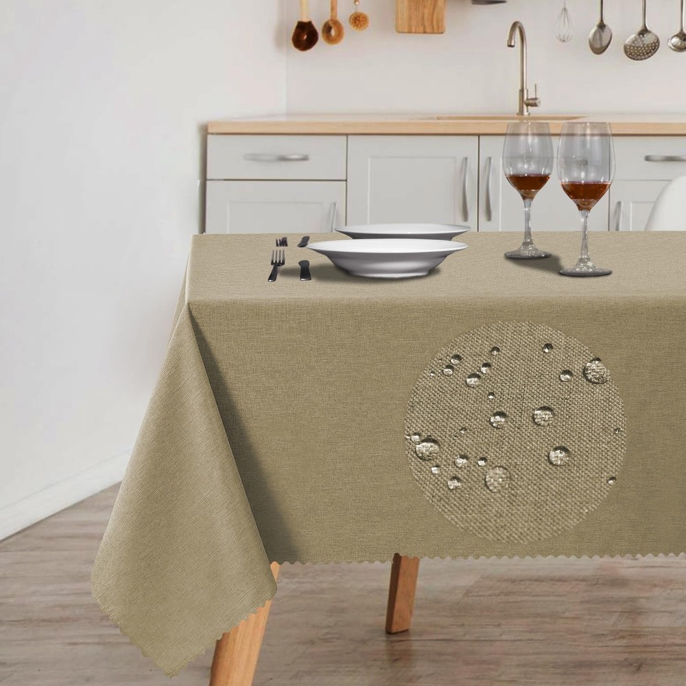 HX&OD Rectangular Tablecloth Waterproof Stain/Wrinkle Resistant Cationic Fabric