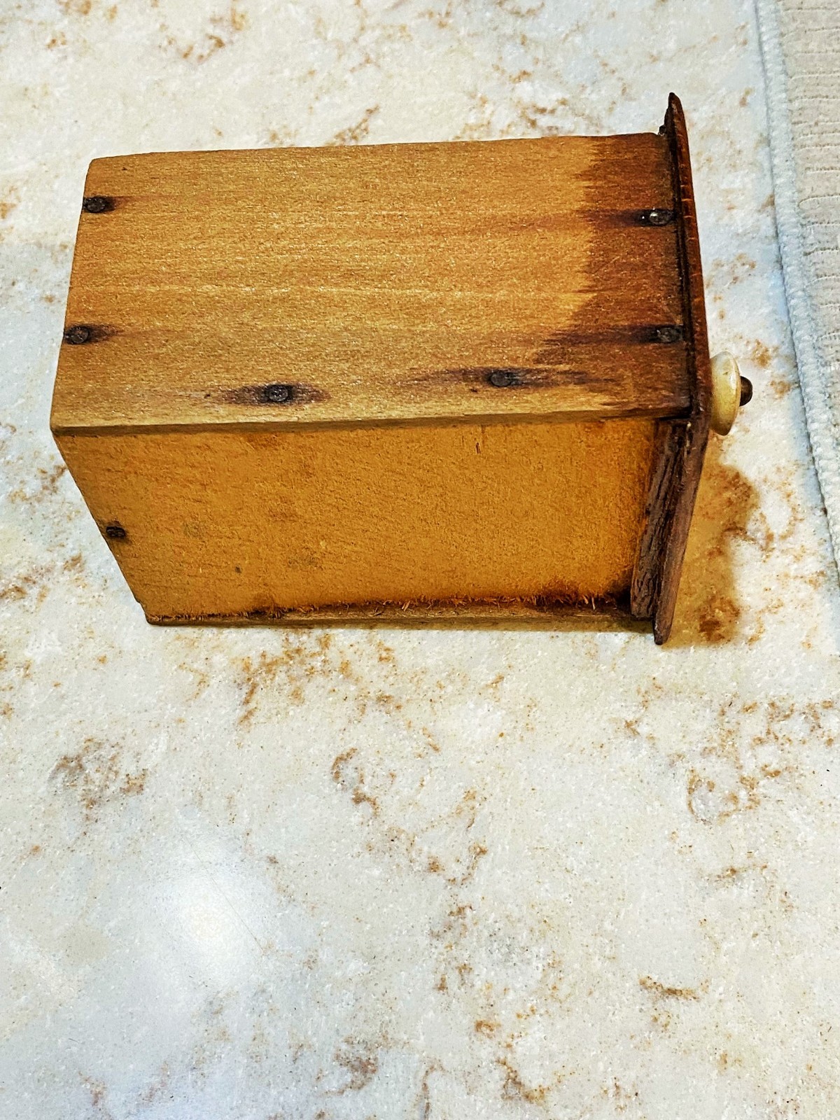 Antique OAK Wood Apothecary Spice Cabinet Primitive 11 Labeled Drawers 24" x 10"