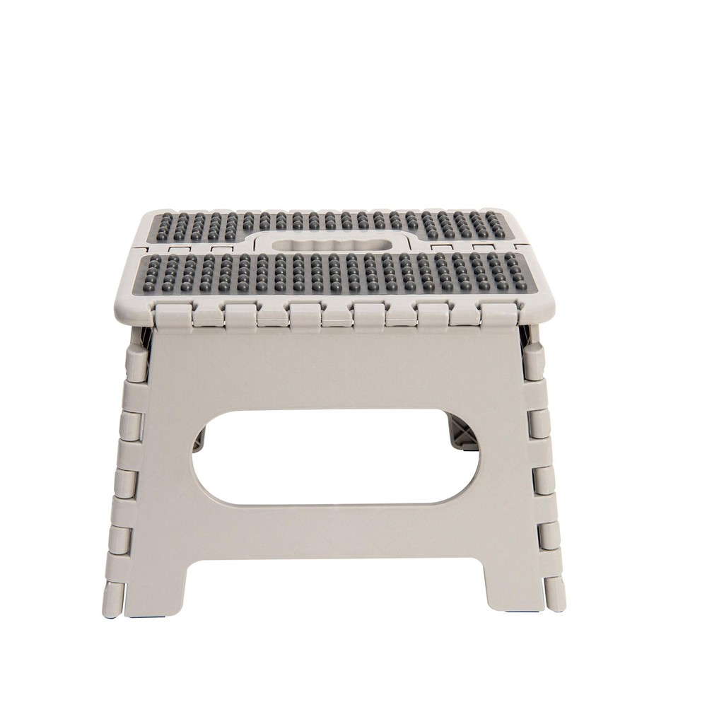 White 9 Anti-Skid Folding Step Stool, Collapsible, 200lb, Portable, Kitchen
