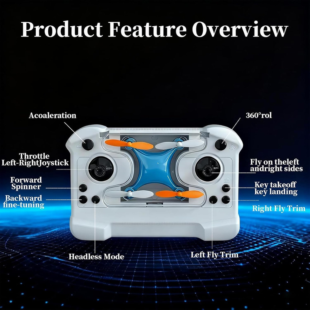 Mini Drone with Easy Stunt Flights & 360° Tricks, Perfect Beginner-Friendly Flye