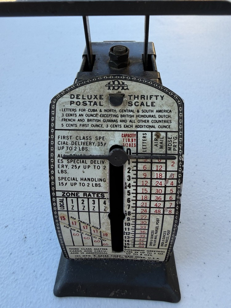 IDL Deluxe Thrifty Postal Scale Vintage Post Office Scale