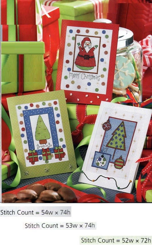 SEASON'S GREETINGS CARDS -  CROSS STITCH PATTERN ONLY  GU - EEY