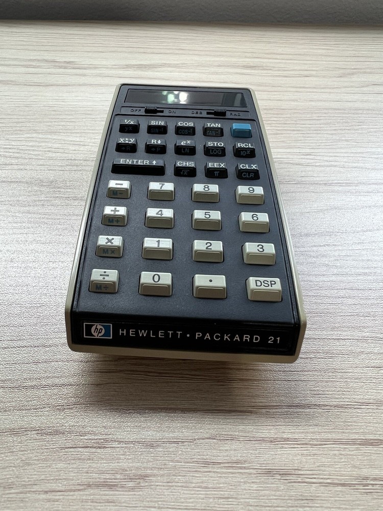 Vintage Hewlett Packard Calculator With Case