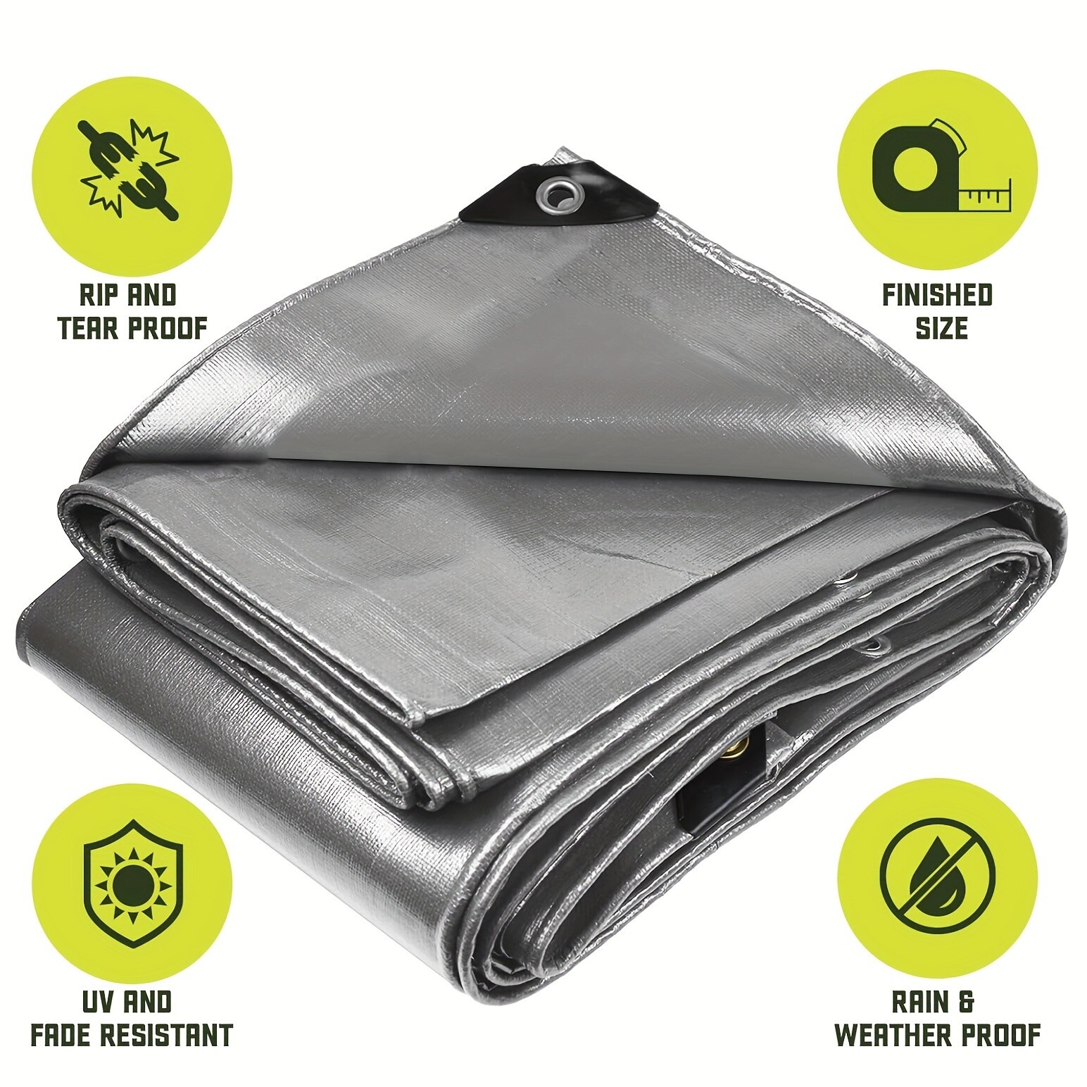 Double-Sided Tarp Cover 3x5m - Patio Furniture,Camping & Outdoor Gear Protection