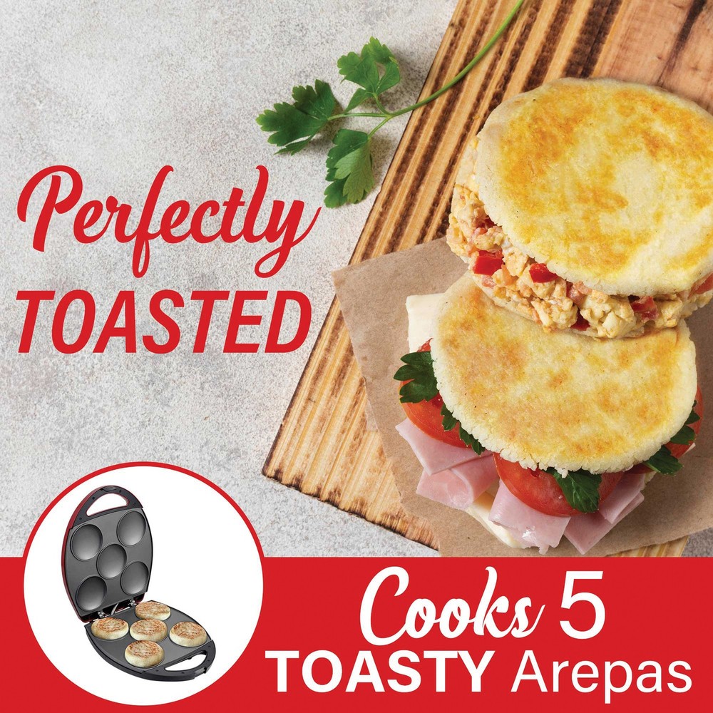 1200W 5-Piece Nonstick Arepa Maker