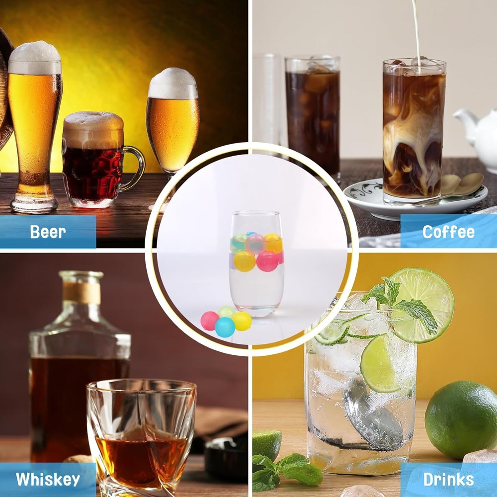 Reusable Ice Cube with Lid and Round - 24 Pack, Multicolor - 24 Pack