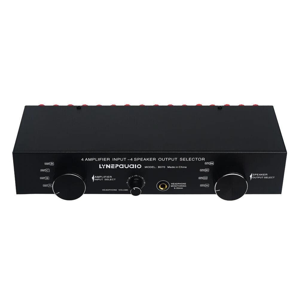 4 IN 4 OUT Power Amplifier Speaker Selector Switcher Speaker Switch