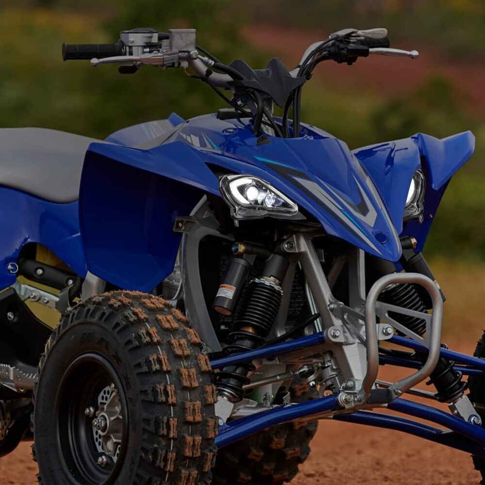 2PCS LED Headlights Set Head Lamps for 2006-2024 YAMAHA YFZ 450 RAPTOR 700 700R