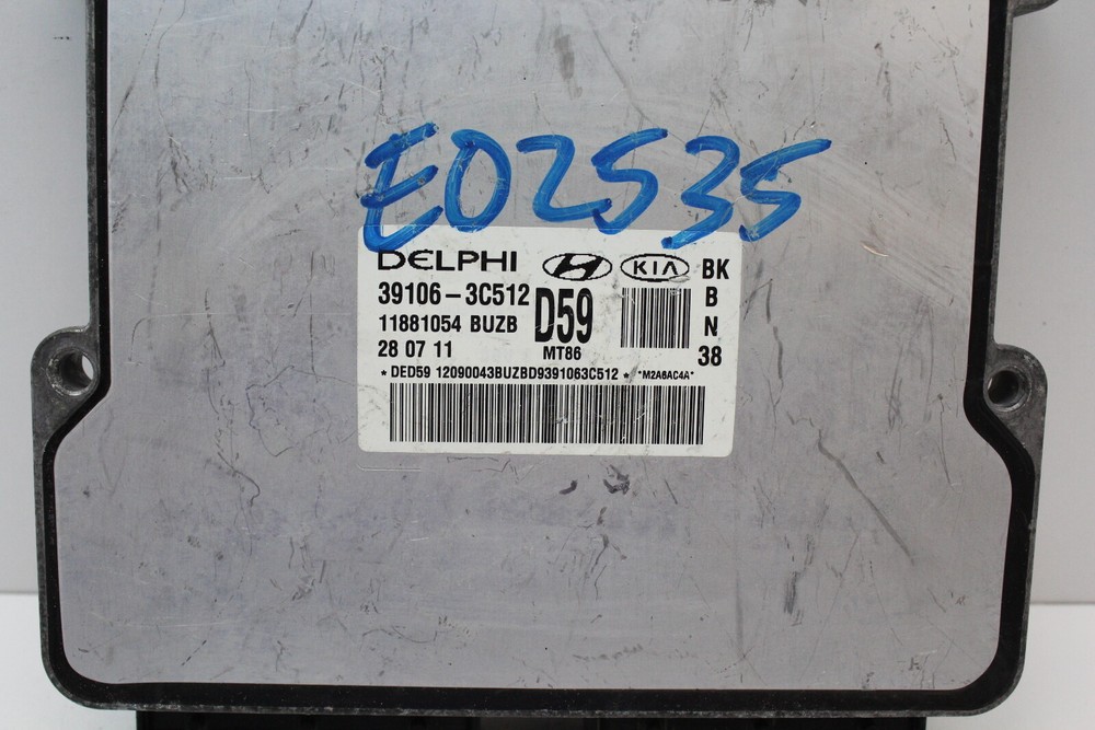09-12 Hyundai Genesis 39106-3C512 Computer Engine Control ECU ECM EBX Module