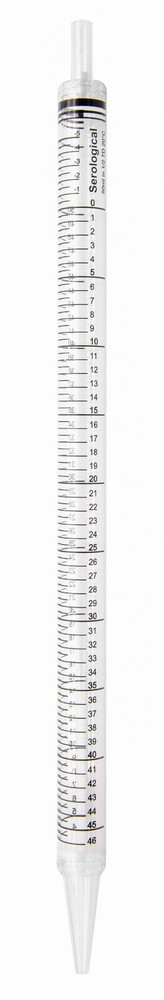 Pipette Serological, 50ml Capacity by 0.5ml, Plastic, Sterile, Color Coded. Pack