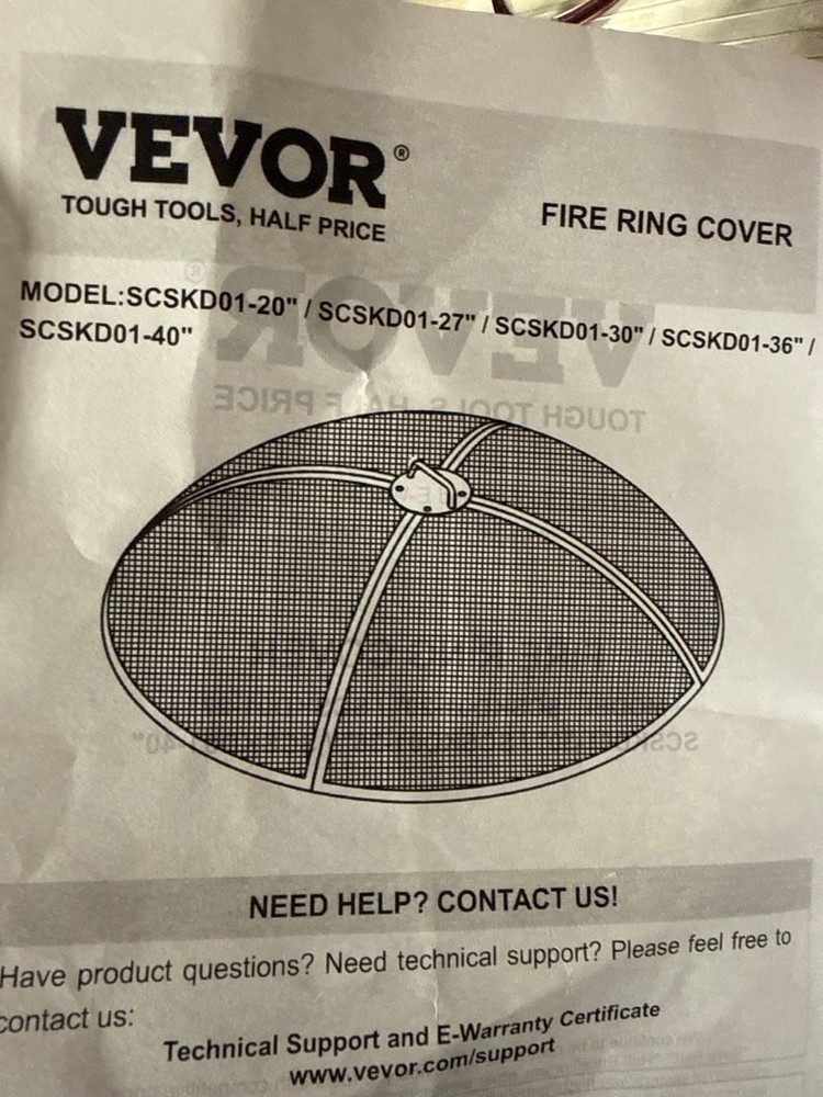 Fire Ring Cover 20" pit size SCSKD01-20"