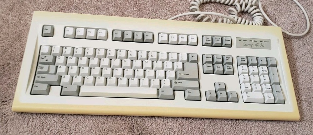 Vintage CompuAdd A002 Computer With Original Box, Keyboard, software, manual