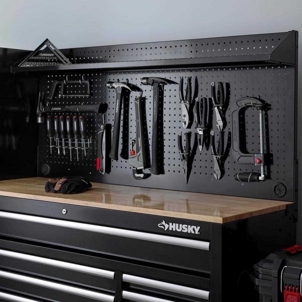 Husky Modular 52 in. W Standard Duty Black Pegboard Attachment