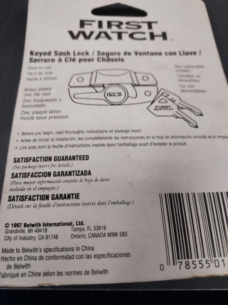 First Watch KEYED-ALIKE Sash Locks for Window, #1400 NOS