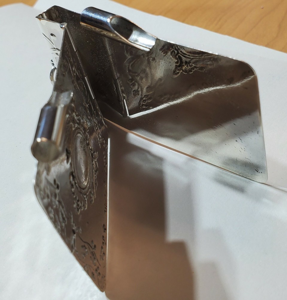 Large Vintage Sterling Silver Notepad Holder PL4