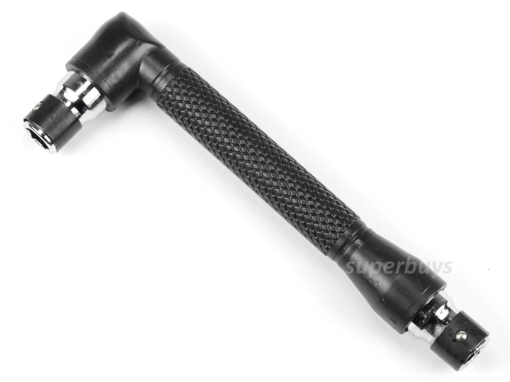 L-Shape Elbow Dual Head Hex Extender Screwdriver Adaptor Connector Joint Tool