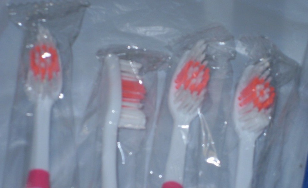 16 Individually Packaged Large Head Medium Bristle Toothbrushes - 4 Colors NEW