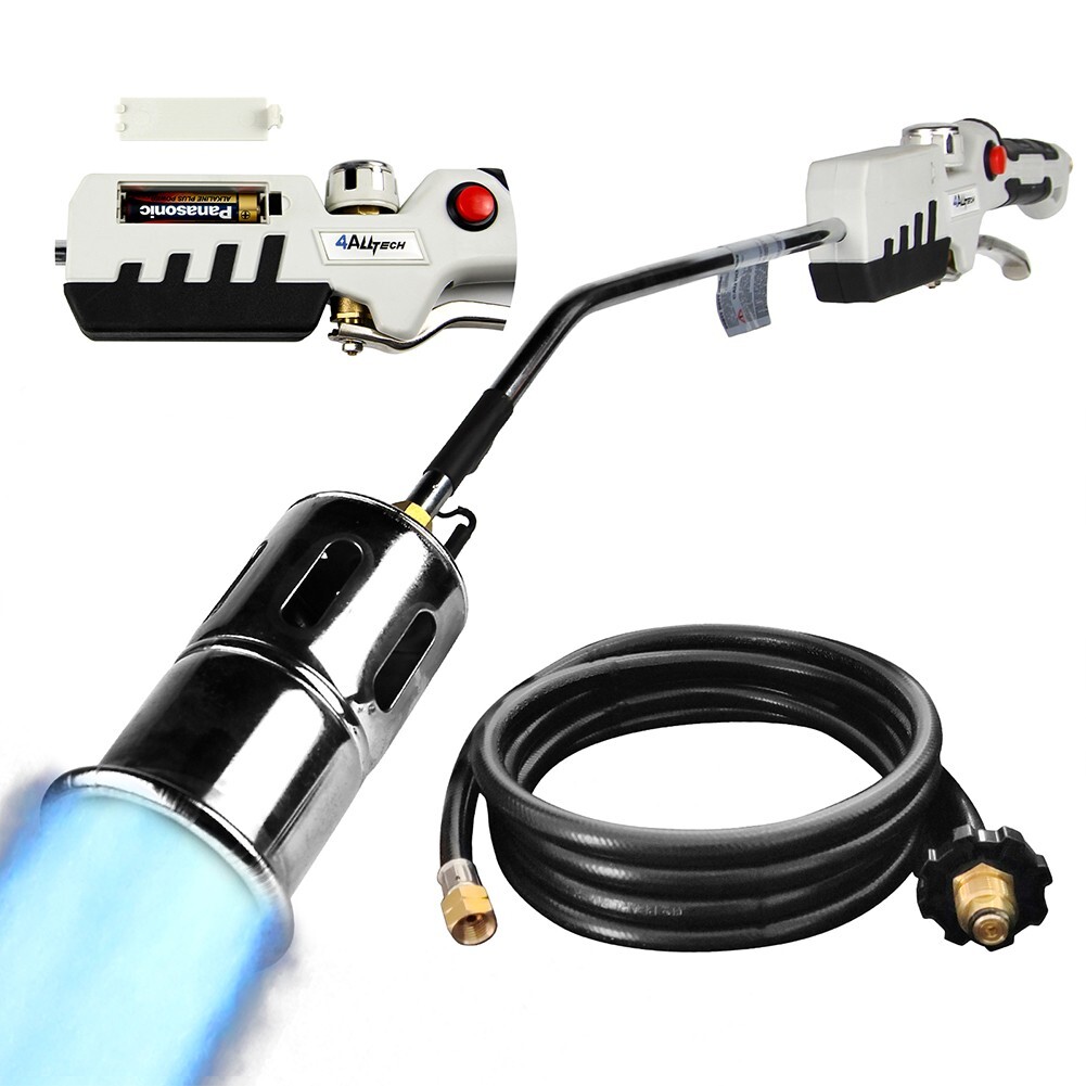 Propane Torch Weed Burner Kit with Battery Electric Pulse Ignition Flame Thrower
