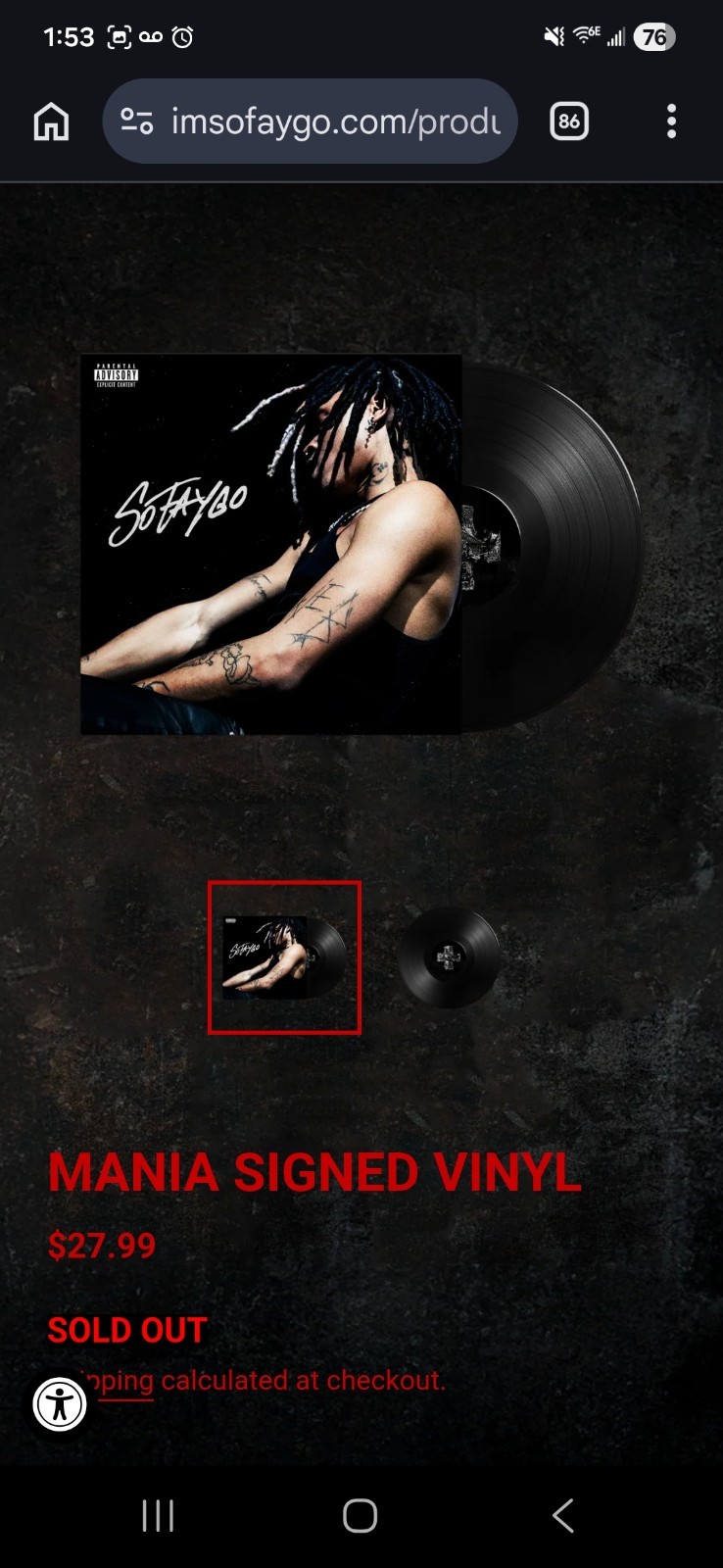 Sofaygo Signed Mania Vinyl Sold Out On Website