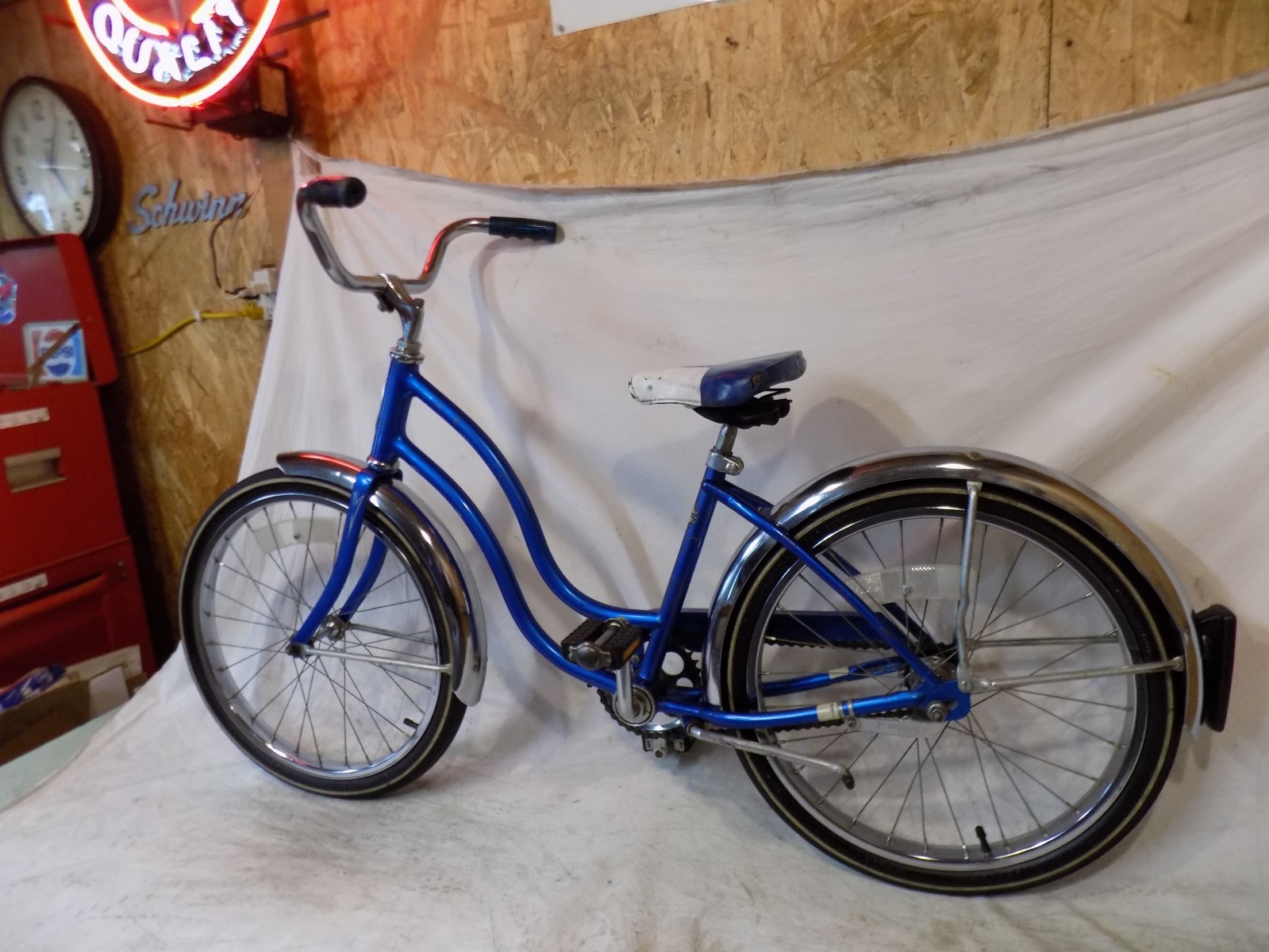 1977 SCHWINN BANTAM 20" STINGRAY MUSCLE BIKE S7 BLUE HOLLYWOOD SUPERIOR TIRES S7