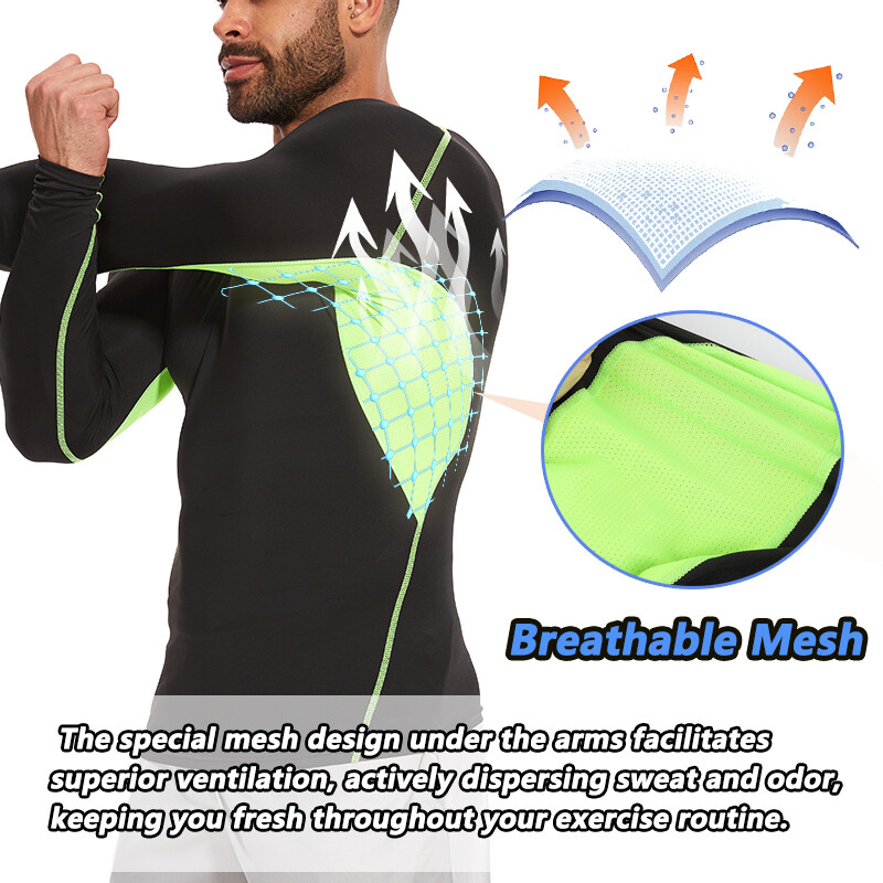 Mens Compression Base Layer Under Full Suit Shirt Tights Pant Set Winter Thermal