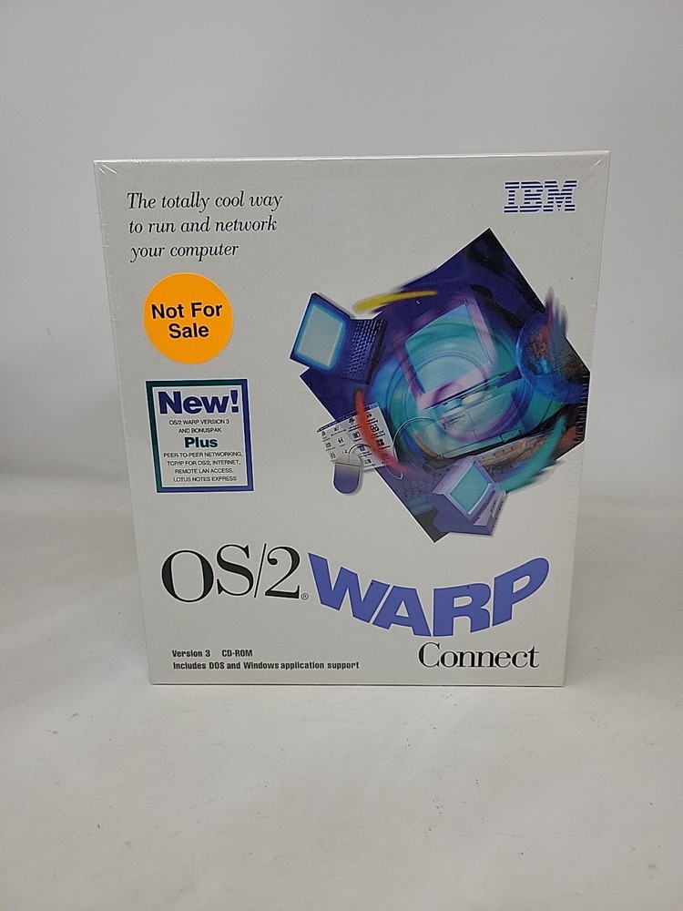 *NEW SEALED* IBM OS/2 Warp Connect Version 3 CD-Rom Vintage Computer Software