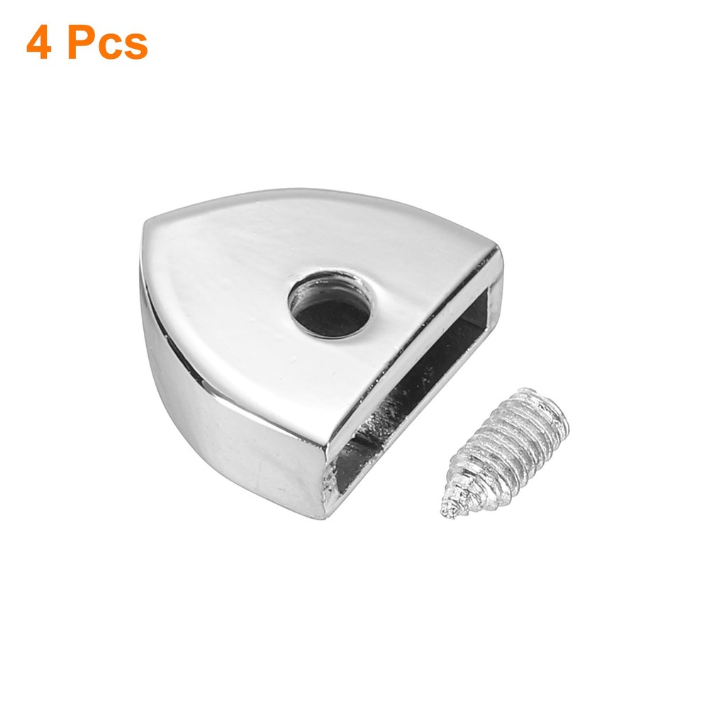 4Pcs Metal Zipper Stoppers, Belt Tip Pull Top Ends Tail Clip, Silver