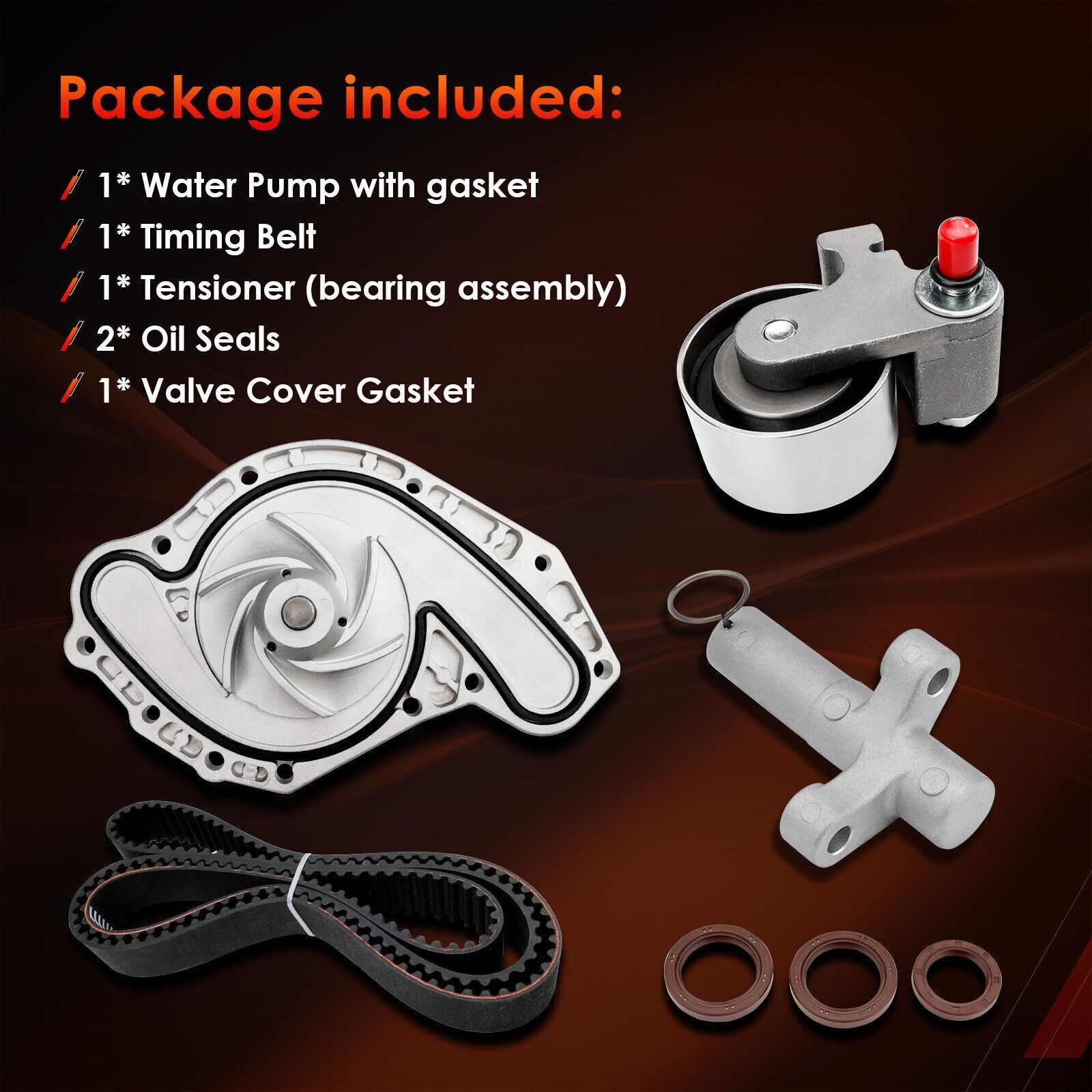 Engine Timing Belt Kit For 2005-11 Chrysler 300 Dodge Journey 3.5L w/ Water Pump