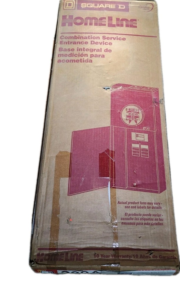 Square D 200A 8 Space Combination Service Entrance Device, Ringless