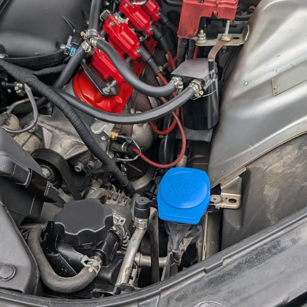 Windshield Washer Fluid Cap Compatible with Porsche Cayenne 2003-2018, Windsh...